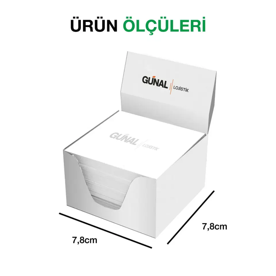 Kişiye Özel Küp Bloknot | İsimli ve Logolu Not Kağıdı - Giftcrea