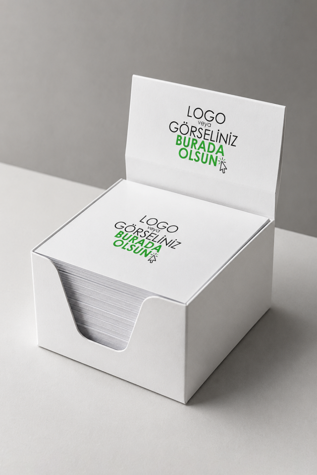 Kişiye Özel Küp Bloknot | İsimli ve Logolu Not Kağıdı - Giftcrea