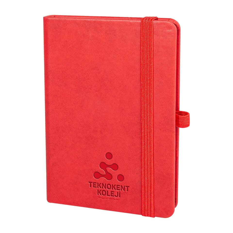 İNCEK SİYAH TARİHSİZ DEFTER Kırmızı - 9x14 CM