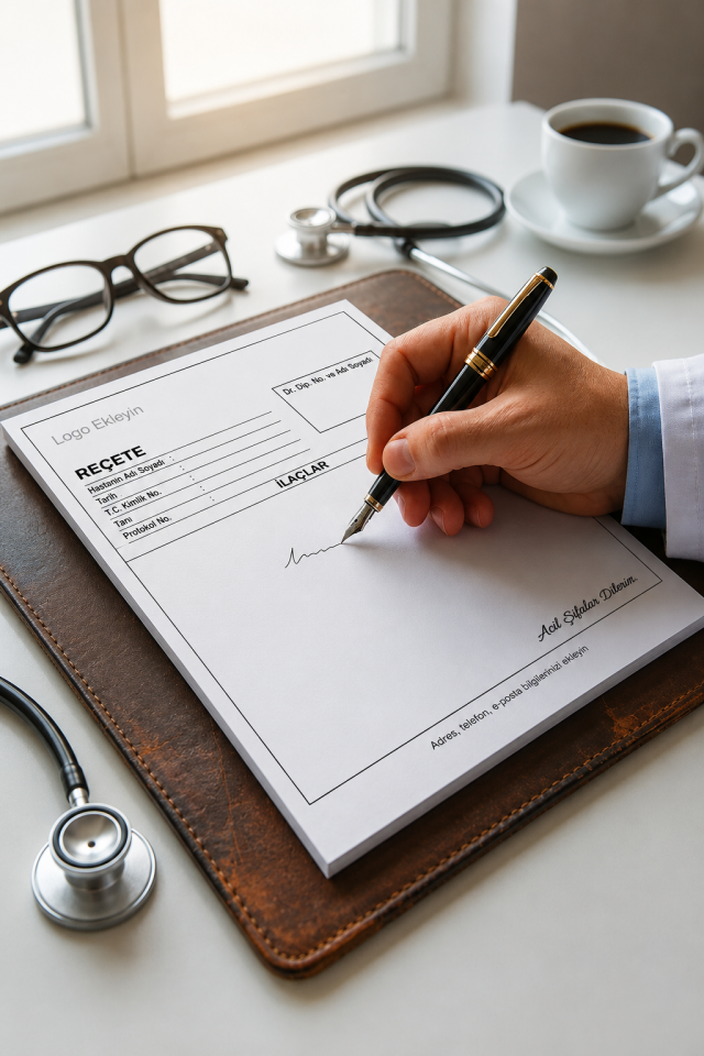 Reçete Baskı | A5 Doktor Reçetesi ve E-Reçetelik - Giftcrea