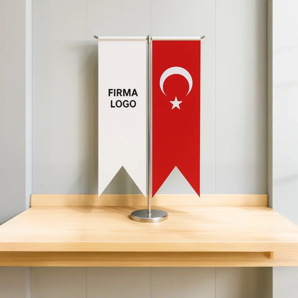 Kırlangıç Masa Bayrak | Kişiye Özel Kurumsal Masa Bayrağı - Giftcrea