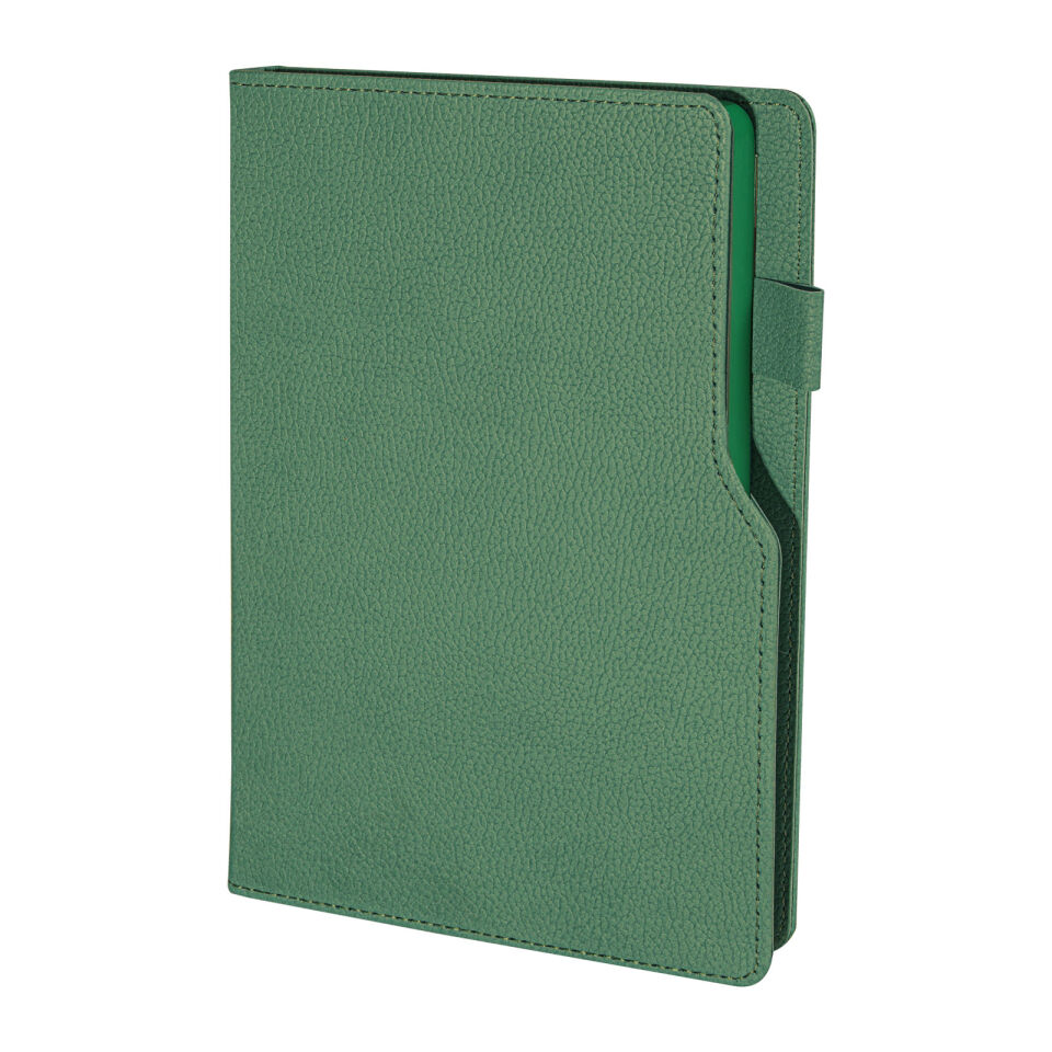 BAHÇELİEVLER SİYAH TARİHSİZ DEFTER Yeşil - 14,5x21 CM