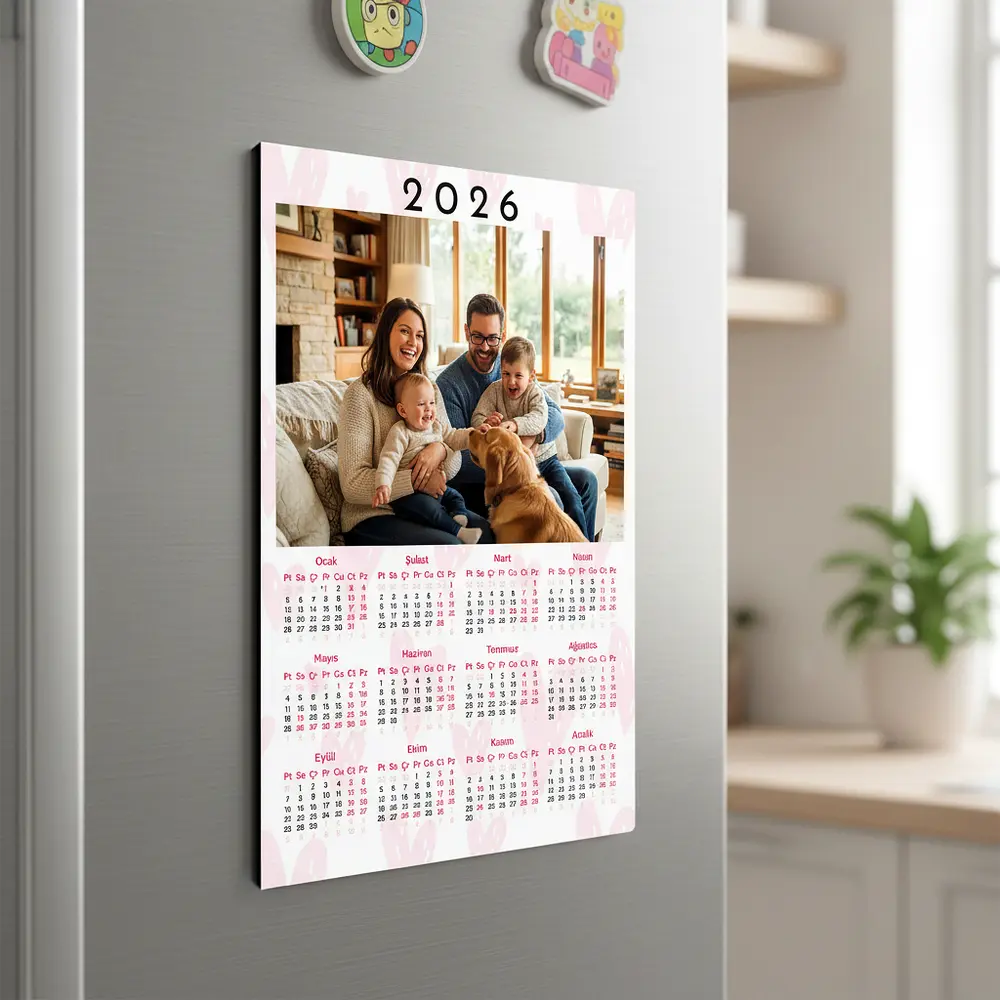 Takvimli Resimli Magnet | Fotoğraflı Kişiye Özel Magnet Takvim