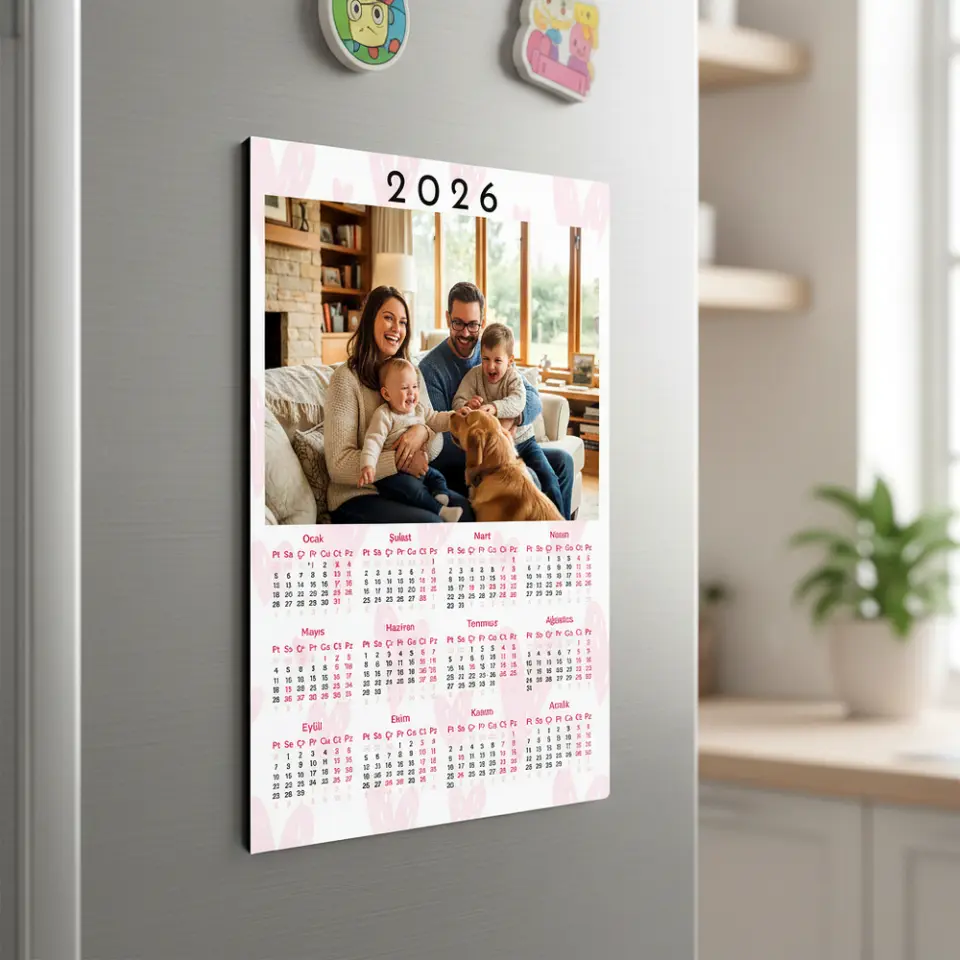 Takvimli Resimli Magnet | Fotoğraflı Kişiye Özel Magnet Takvim