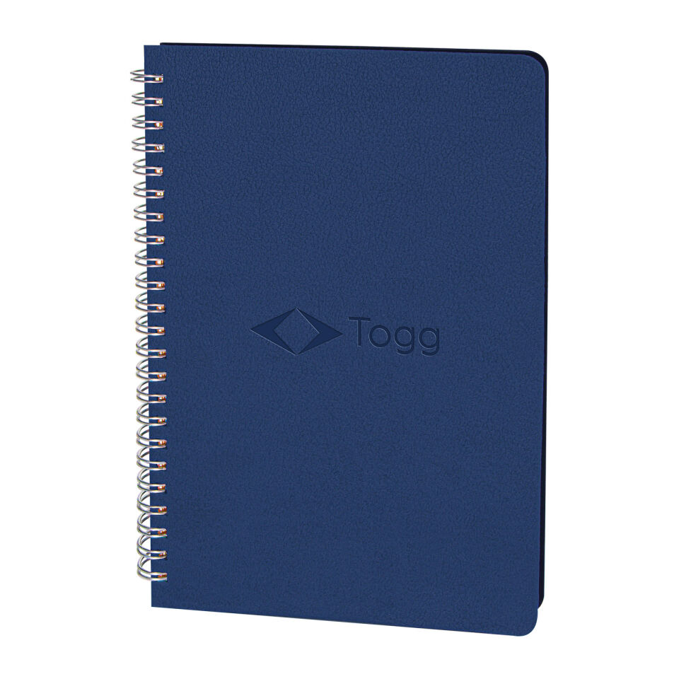 AKYURT SİYAH SPİRALLİ TARİHSİZ DEFTER Lacivert - 13x21 CM