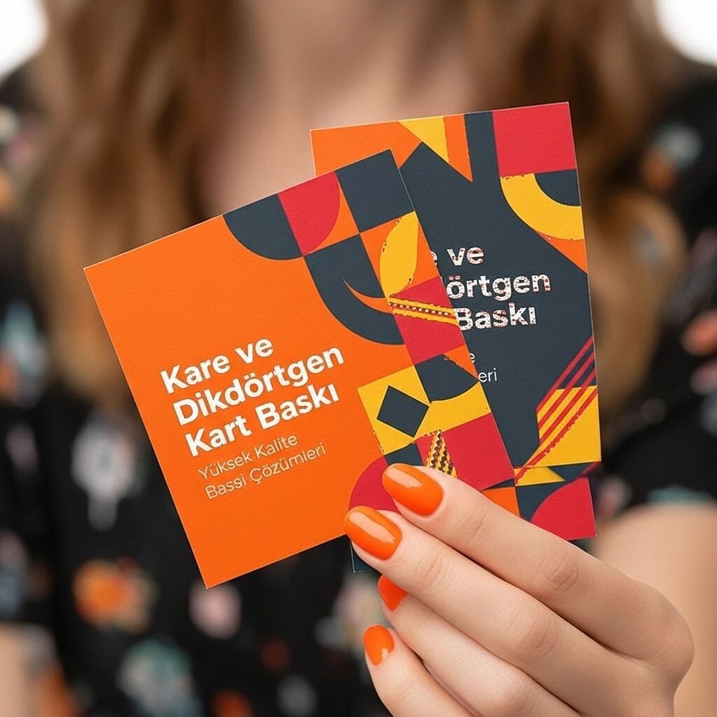 Kare ve Dikdörtgen Kart Baskı | Promosyon Kart Baskı - GiftCrea