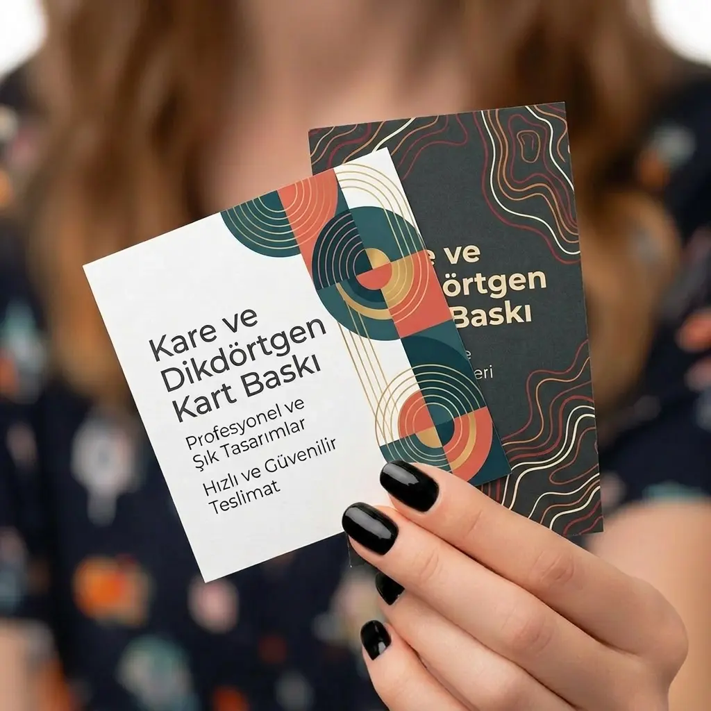 Kare ve Dikdörtgen Kart Baskı | Promosyon Kart Baskı - GiftCrea