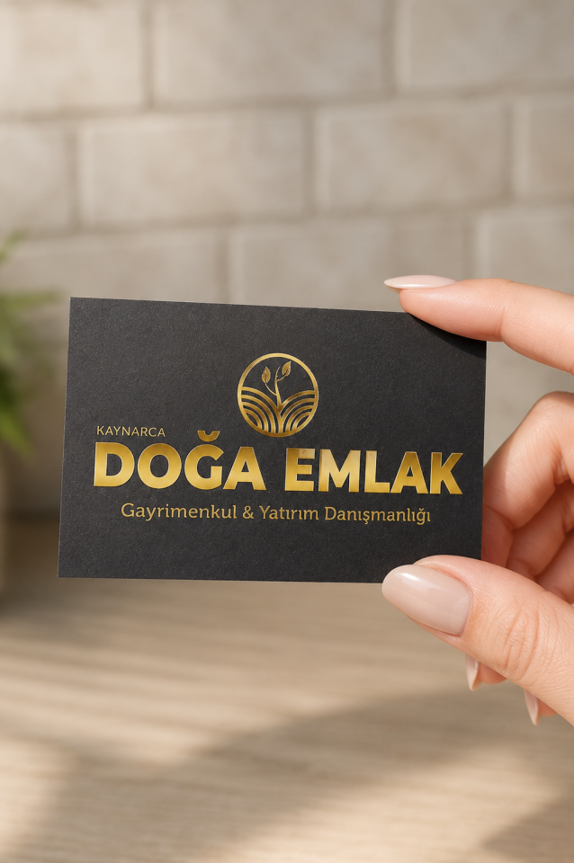 Kabartma Laklı Kartvizit | Premium Kartvizit Baskı - GiftCrea