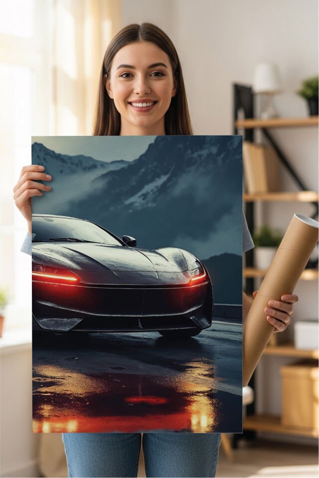 Spor Otomobil Poster Modelleri - Performans Seri 2 70x100 cm - Model 1 - 150 gr