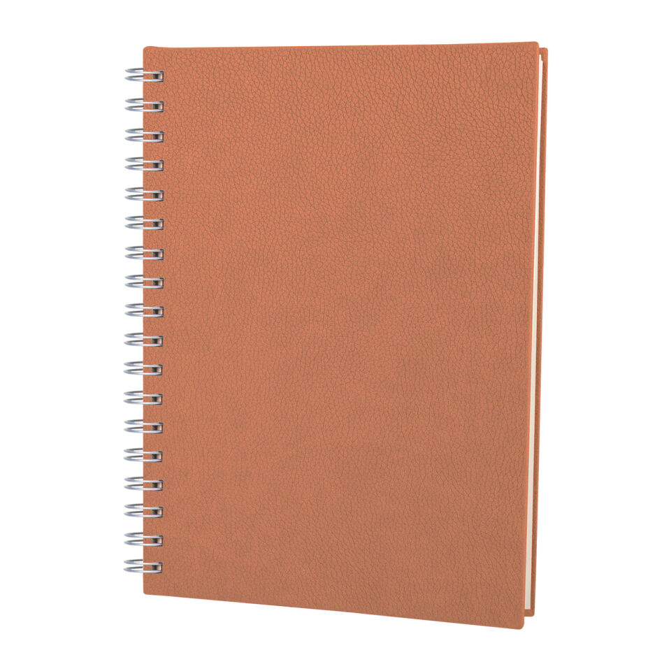ELMADAĞ SİYAH TARİHLİ SPİRALLİ AJANDA Taba - 17X24 CM