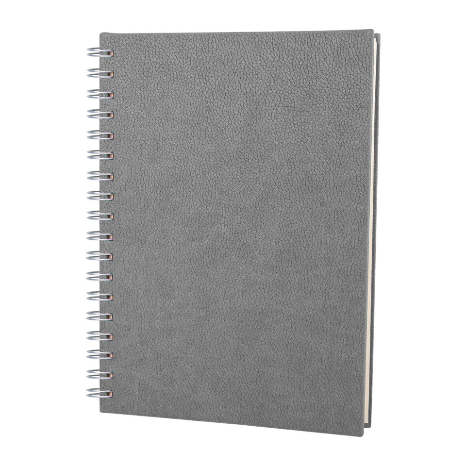 ELMADAĞ SİYAH TARİHLİ SPİRALLİ AJANDA Gri - 17X24 CM