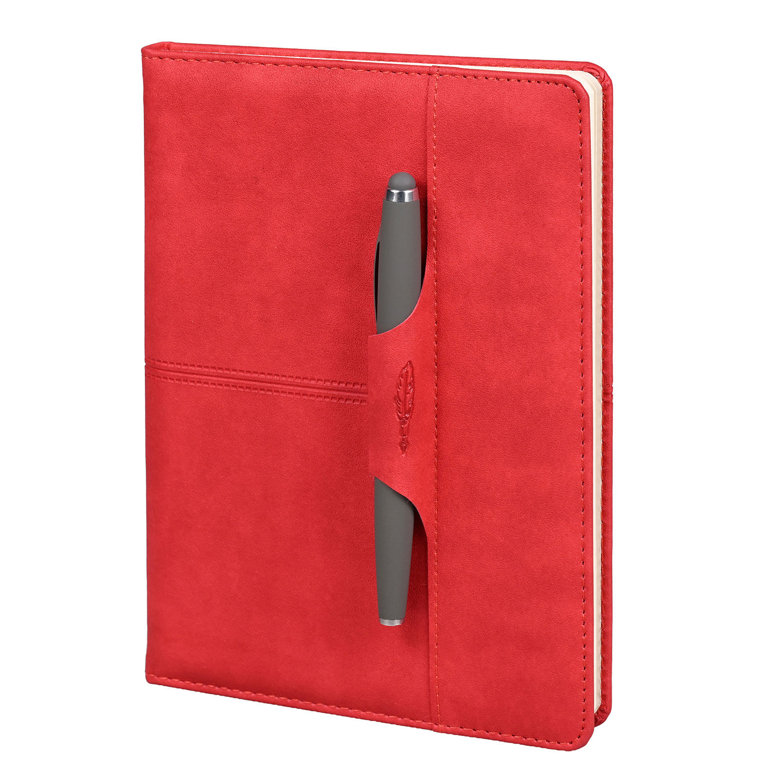 ATAKULE SİYAH TARİHSİZ DEFTER Kırmızı - 15x21 CM
