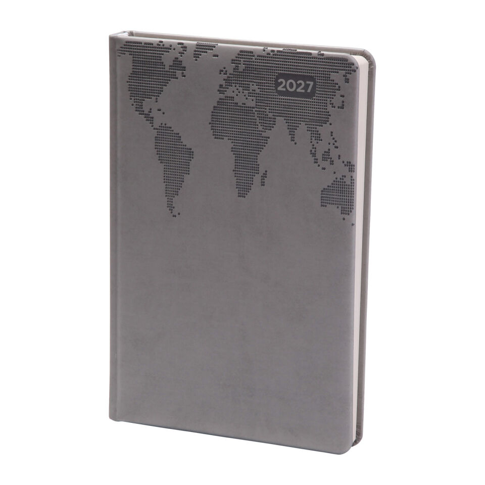 KOCATEPE SİYAH TARİHLİ AJANDA Gri - 17X24 CM
