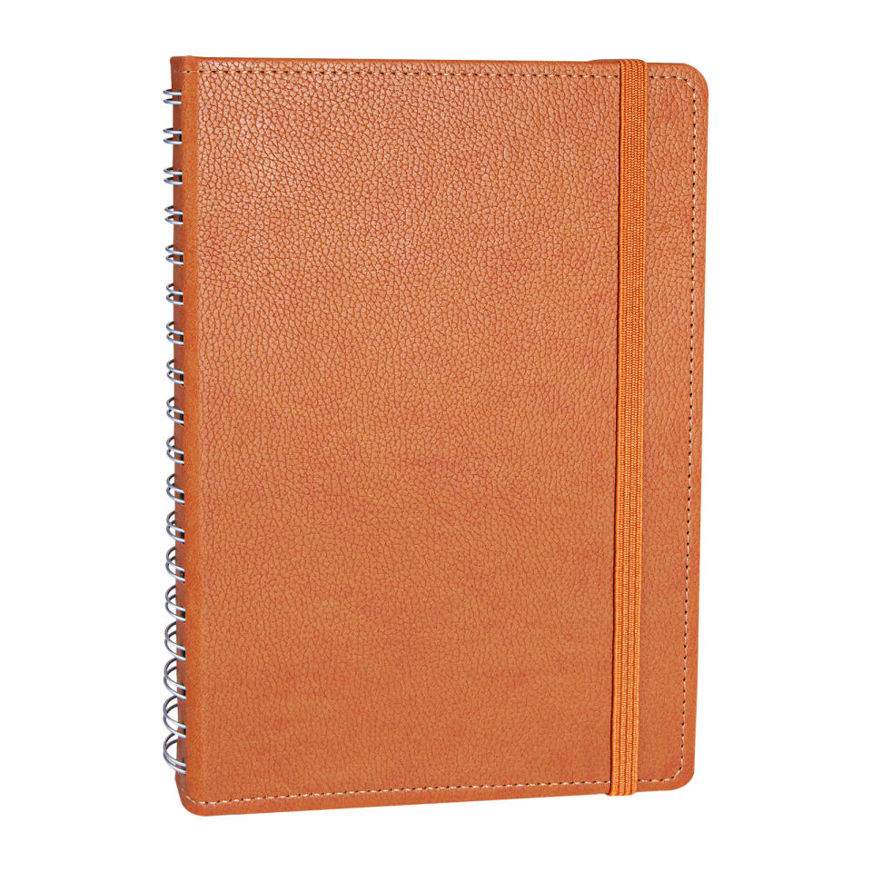 ANITTEPE SİYAH TARİHLİ GİZLİ SPİRALLİ AJANDA Taba - 17X24 CM