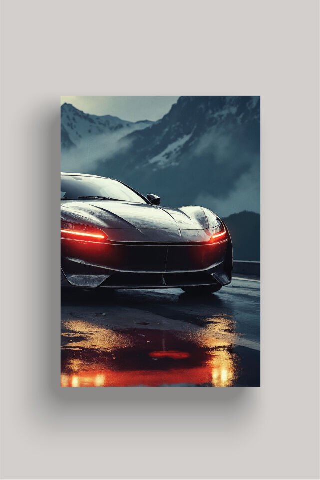 Spor Otomobil Poster Modelleri - Performans Seri 2 50x70 cm - Model 1 - 250 gr
