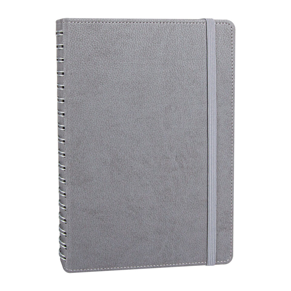 ANITTEPE SİYAH TARİHLİ GİZLİ SPİRALLİ AJANDA Gri - 17X24 CM