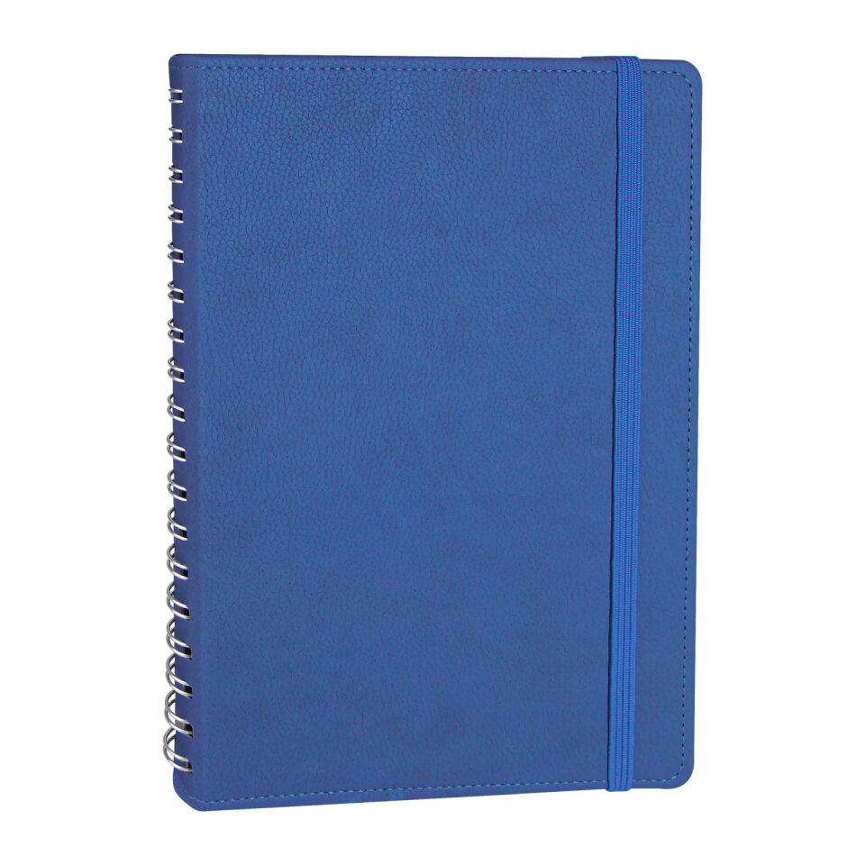ANITTEPE SİYAH TARİHLİ GİZLİ SPİRALLİ AJANDA Lacivert - 17X24 CM
