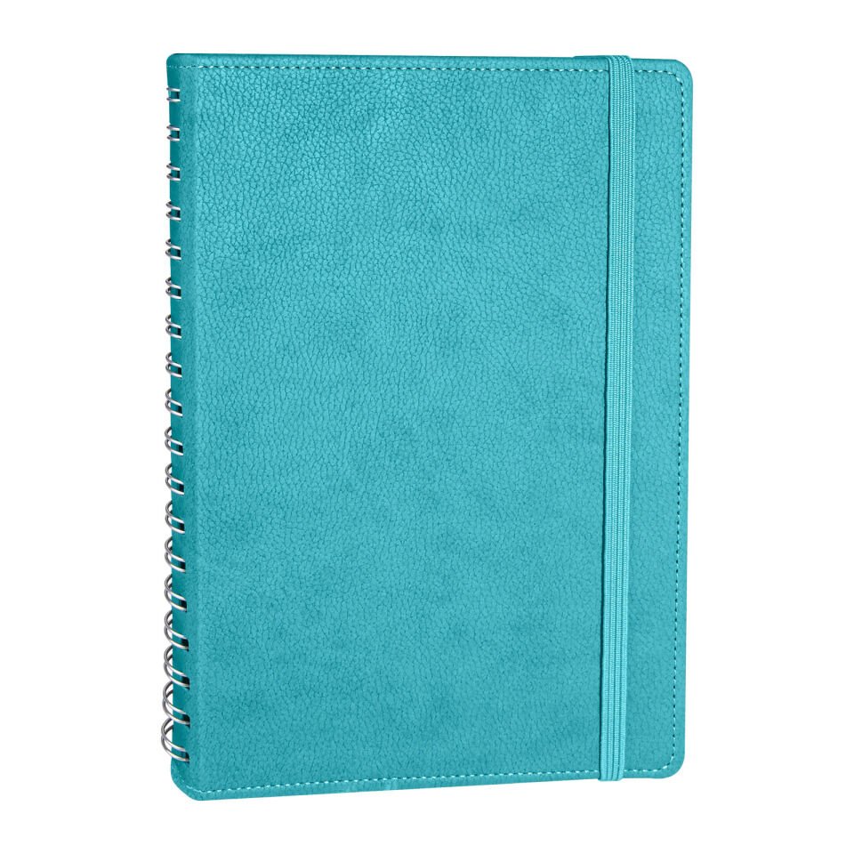 ANITTEPE SİYAH TARİHLİ GİZLİ SPİRALLİ AJANDA Turkuaz - 17X24 CM