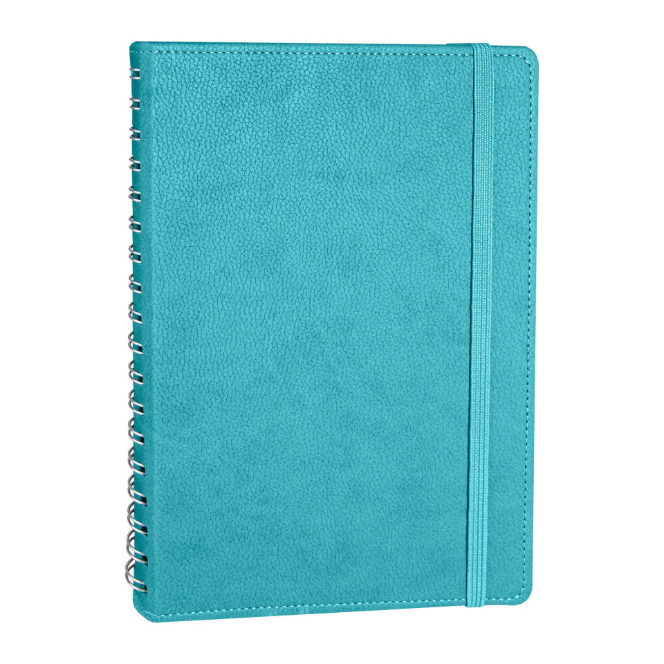 ANITTEPE SİYAH TARİHLİ GİZLİ SPİRALLİ AJANDA Turkuaz - 17X24 CM