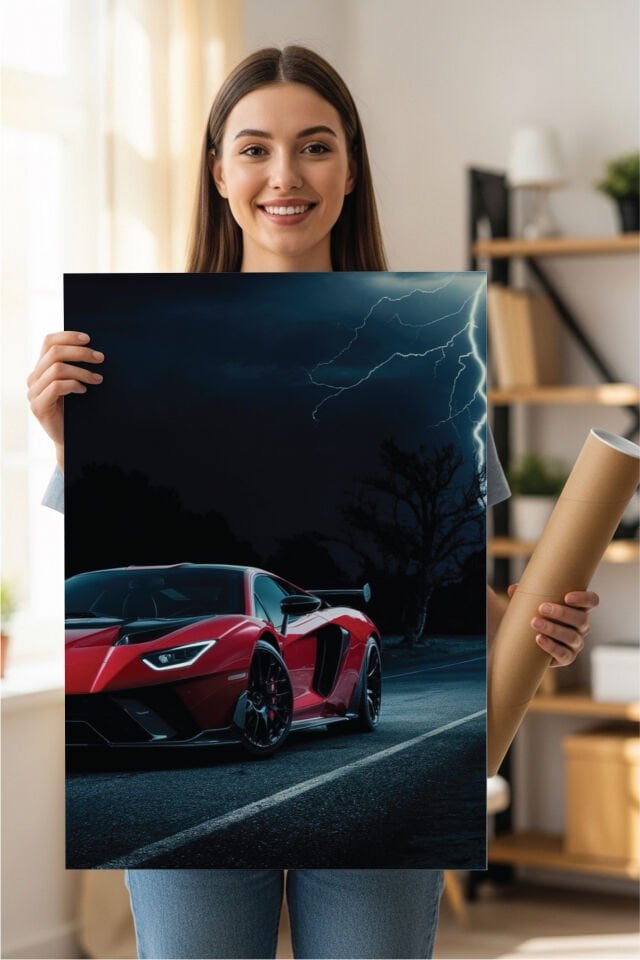 Spor Otomobil Poster Modelleri - Performans Seri 2 70x100 cm - Model 2 - 250 gr