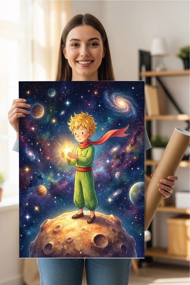 Küçük Prens Poster – Dekoratif Duvar Posteri Model3 50x70cm - 250 gr
