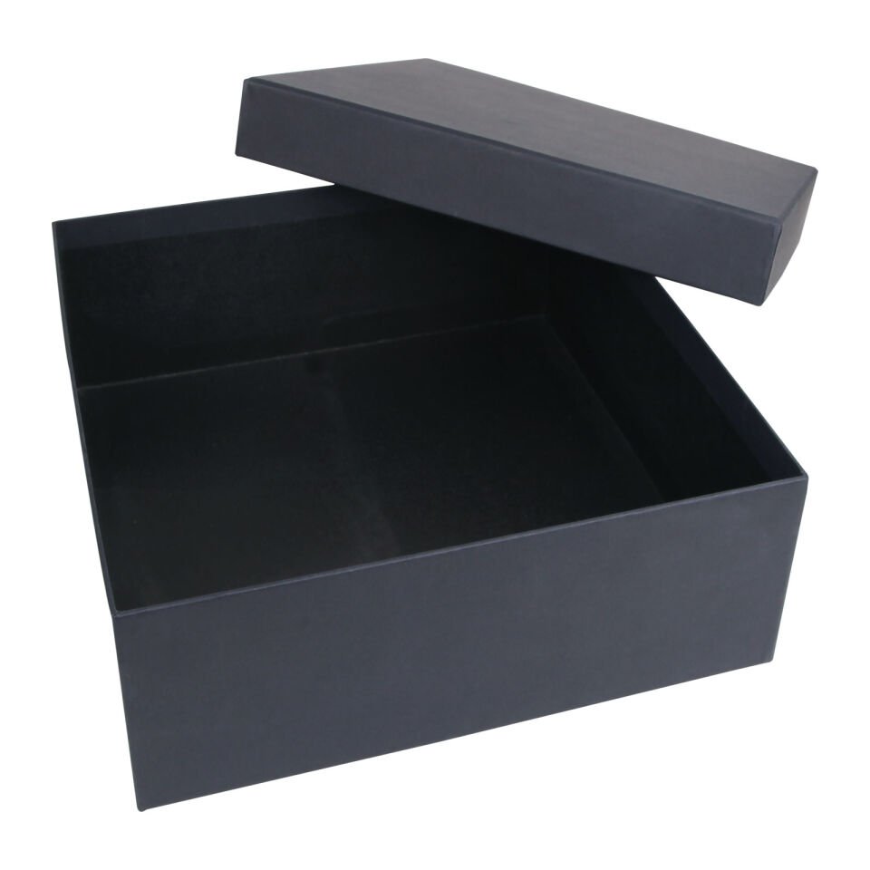 SEDİR SİYAH GEÇME KAPAK KUTU Siyah - 30x30x10 CM