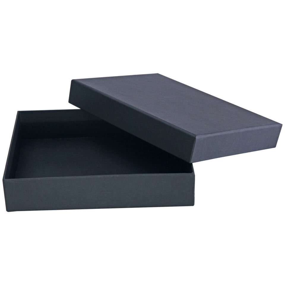 SELVİ SİYAH GEÇME KAPAK POWERBANK KUTU (17X13X3 CM) Siyah