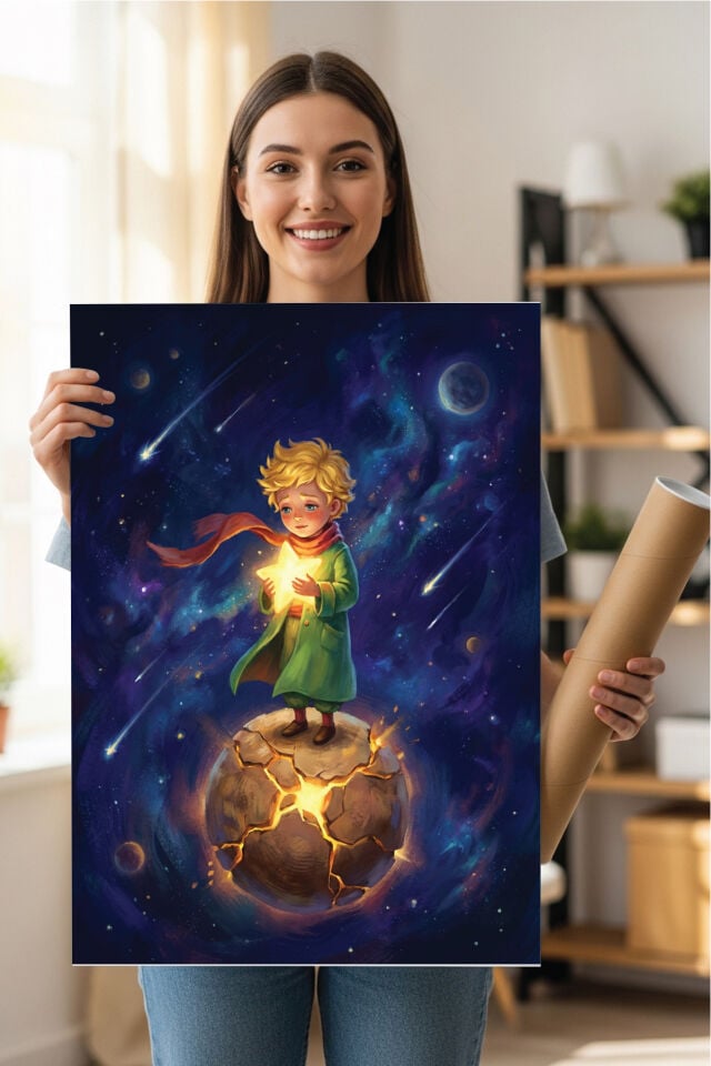 Küçük Prens Poster – Dekoratif Duvar Posteri Model4 50x70cm - 250 gr