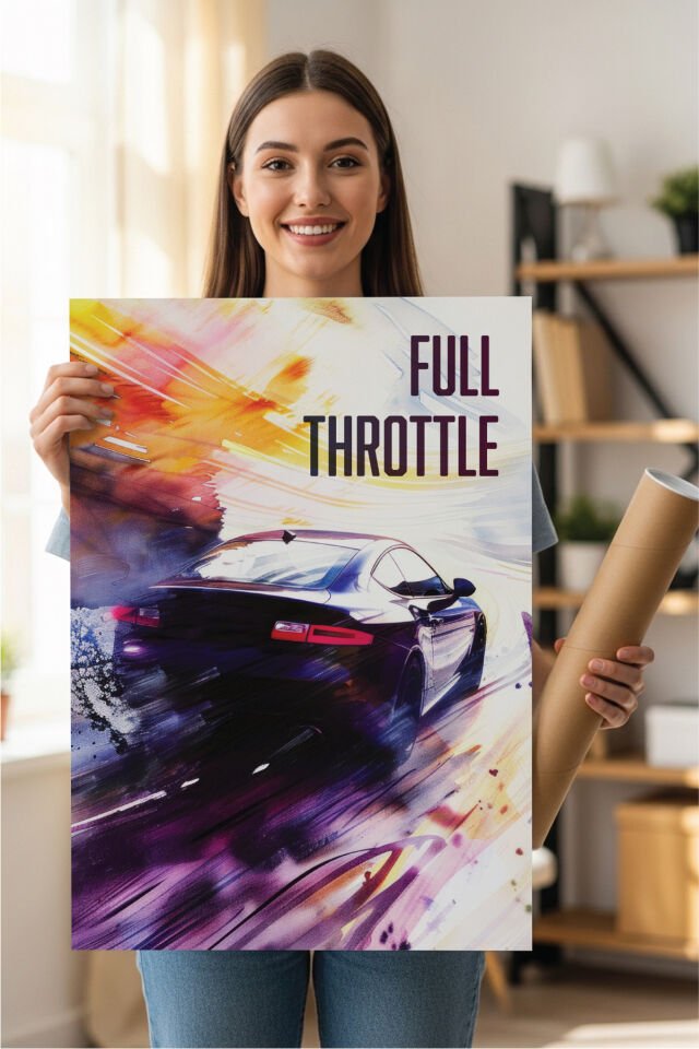 Spor Otomobil Poster Modelleri - Performans Seri 3 32x47 cm - Model 1 - 250 gr