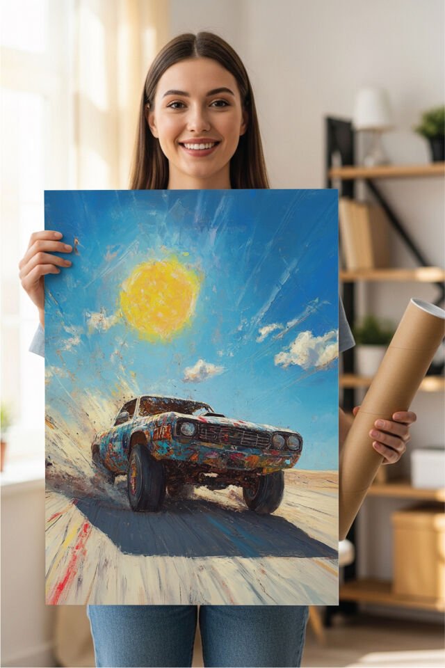 Spor Otomobil Poster Modelleri - Performans Seri 3 50x70 cm - Model 4 - 250 gr