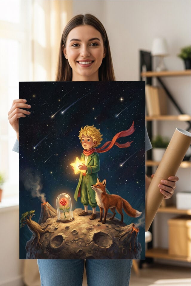 Küçük Prens Poster – Dekoratif Duvar Posteri Model6 50x70cm - 250 gr