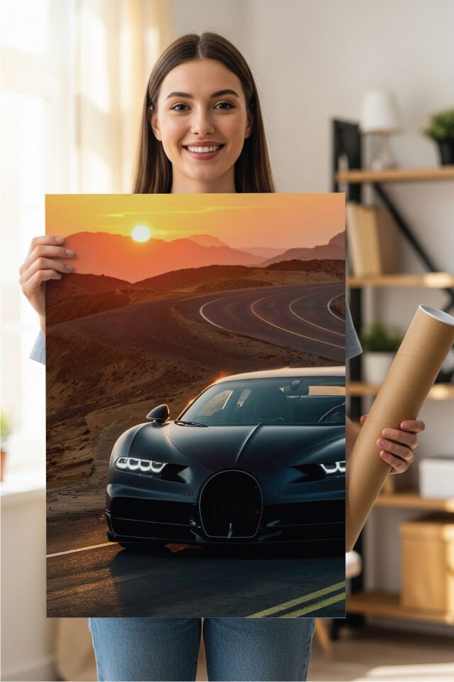 Spor Otomobil Poster Modelleri - Performans Seri 4 50x70 cm - Model 2 - 150 gr