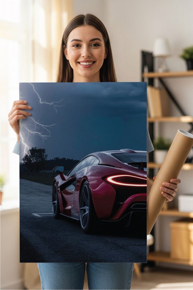 Spor Otomobil Poster Modelleri - Performans Seri 4 50x70 cm - Model 3 - 250 gr