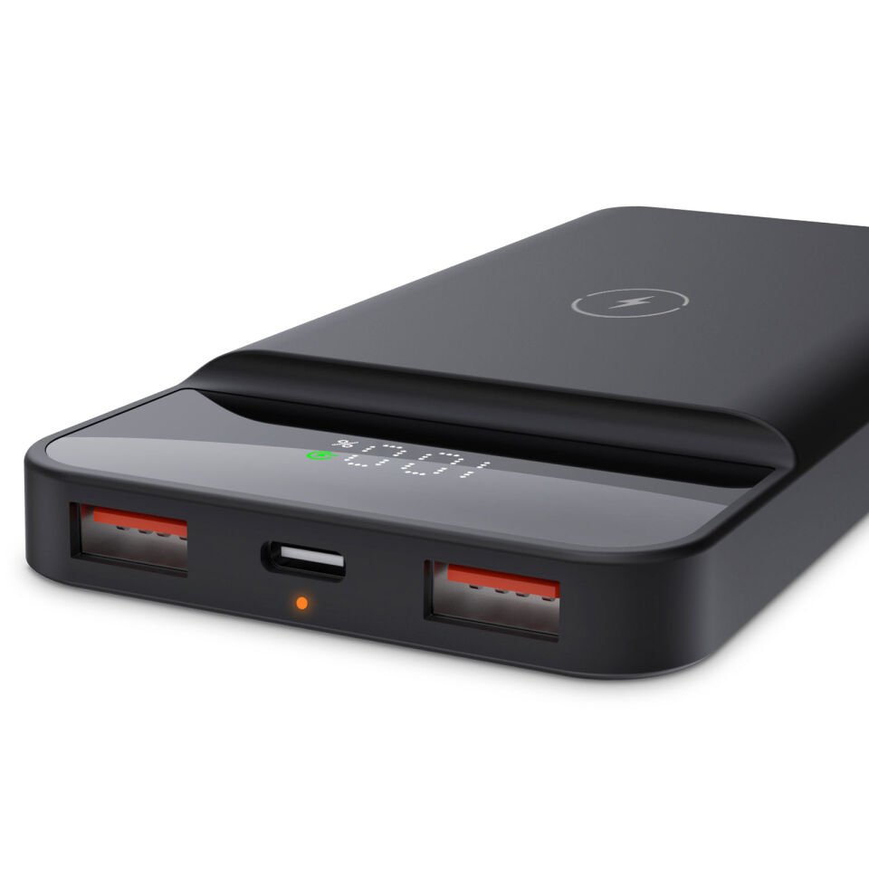 ÜZÜMLÜ 10.000 MAH SİYAH WIRELESS POWERBANK
