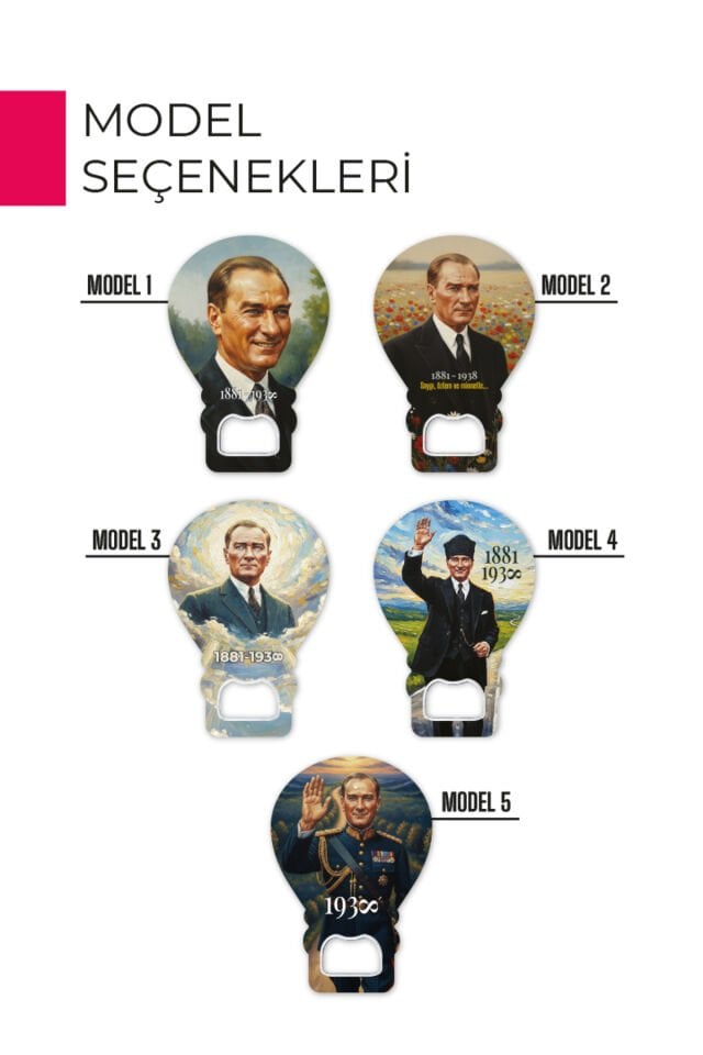 10 Kasım Atatürk Temalı Balon Magnet | Anma Günü Hediyelik ve Hatıra Ürün 50 Adet