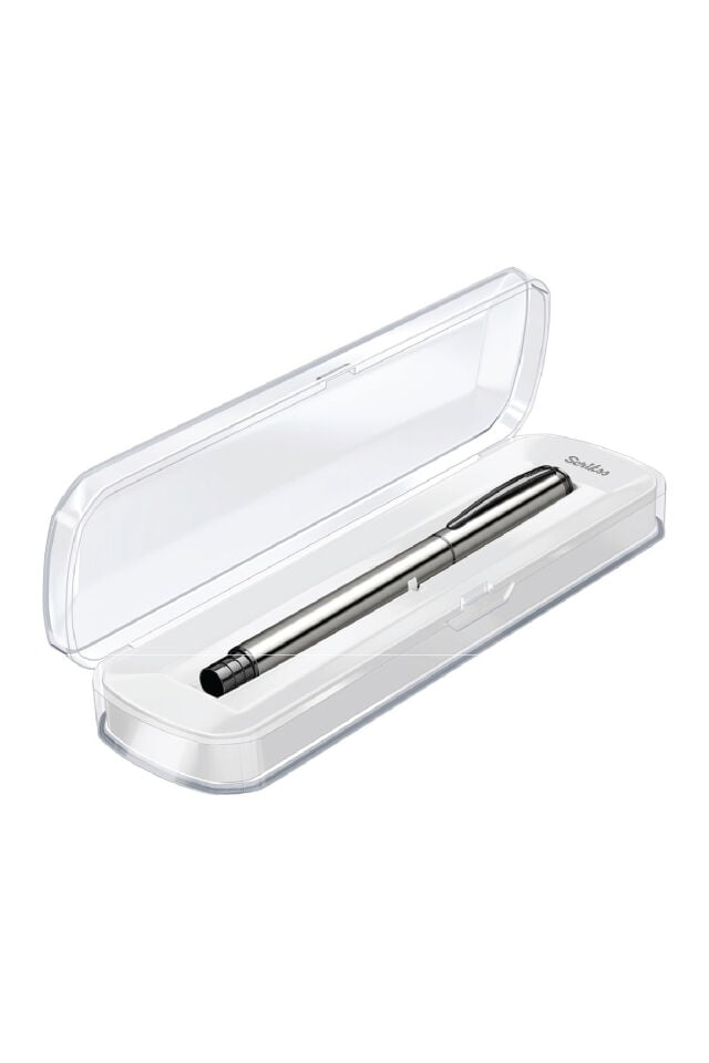 Kişiye Özel Scrikss 64 Roller Kalem 0.7mm - UV Baskılı İsim, Logo ve Kurumsal Metal Kalem Siyah-Krom