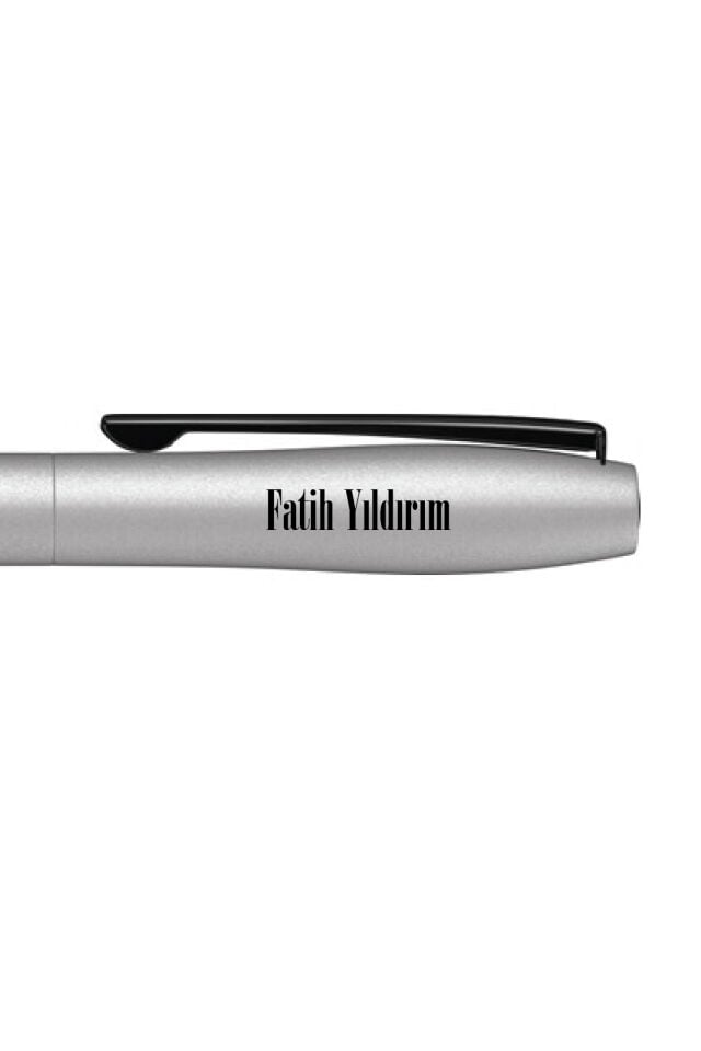 Kişiye Özel Scrikss Karnaval Roller Kalem - UV Baskılı İsim, Logo ve Yazı Baskılı Roller Kalem Gri