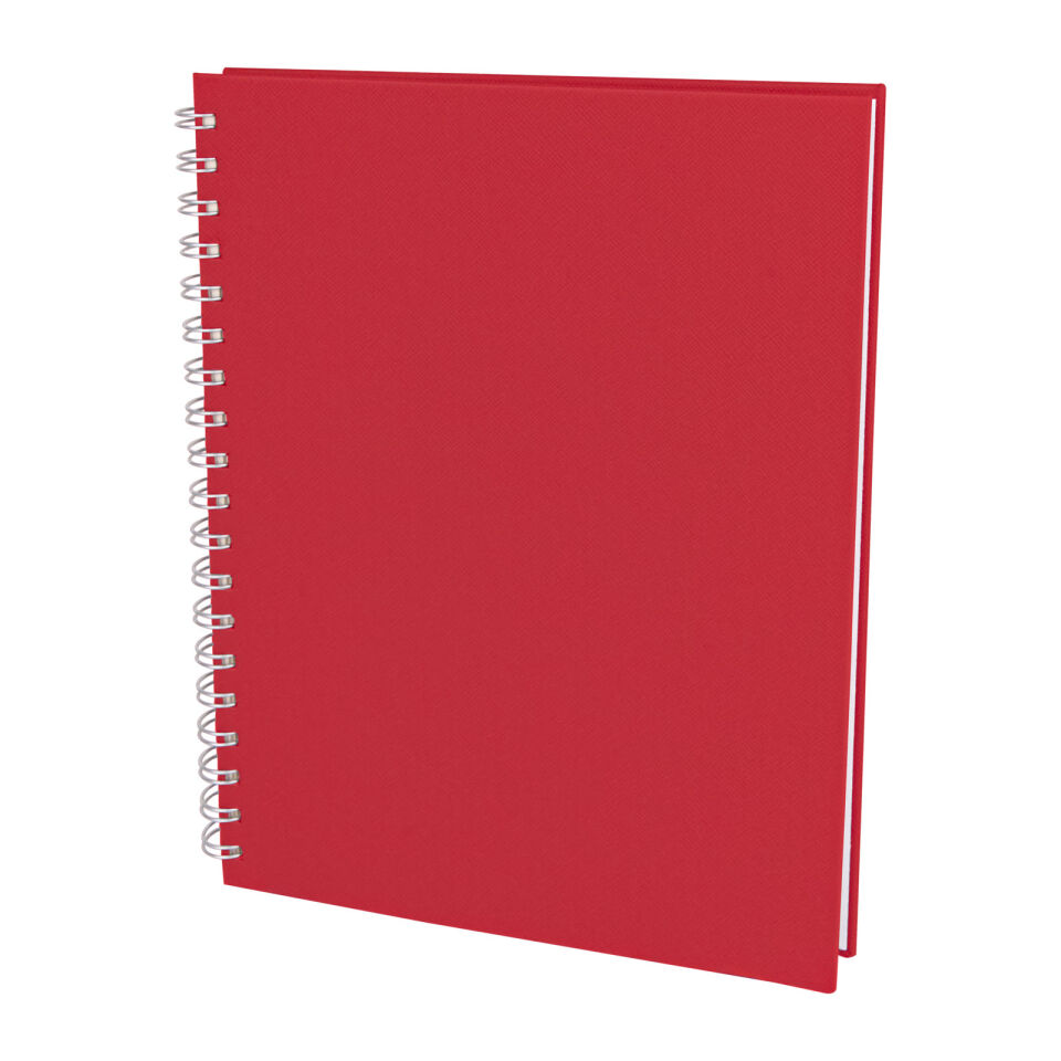 SEĞMENLER SİYAH KARELİ SPİRALLİ TARİHSİZ DEFTER (19X25 CM) Kırmızı