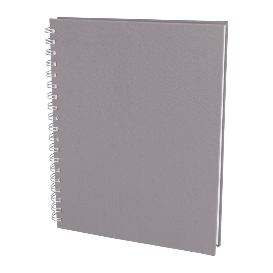 SEĞMENLER SİYAH KARELİ SPİRALLİ TARİHSİZ DEFTER (19X25 CM) Gri