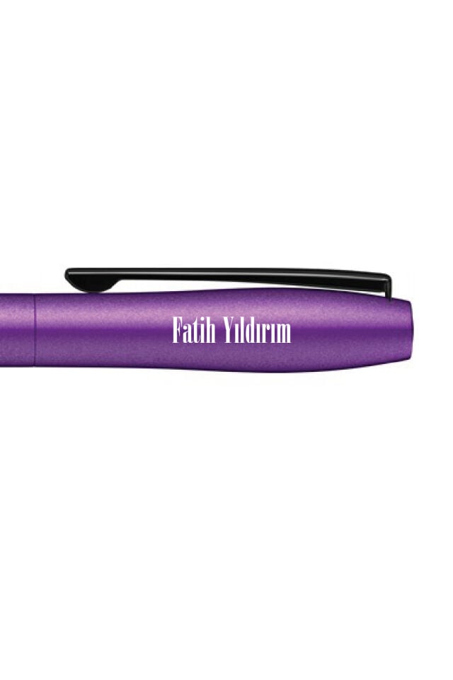 Kişiye Özel Scrikss Karnaval Roller Kalem - UV Baskılı İsim, Logo ve Yazı Baskılı Roller Kalem Mor