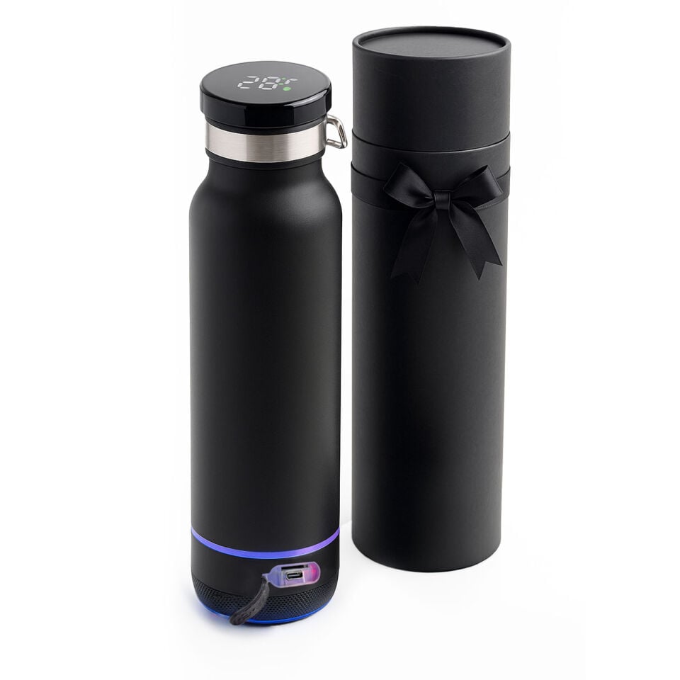 IHLARA SİYAH 650 ML DERECELİ HOPARLÖRLÜ TERMOS
