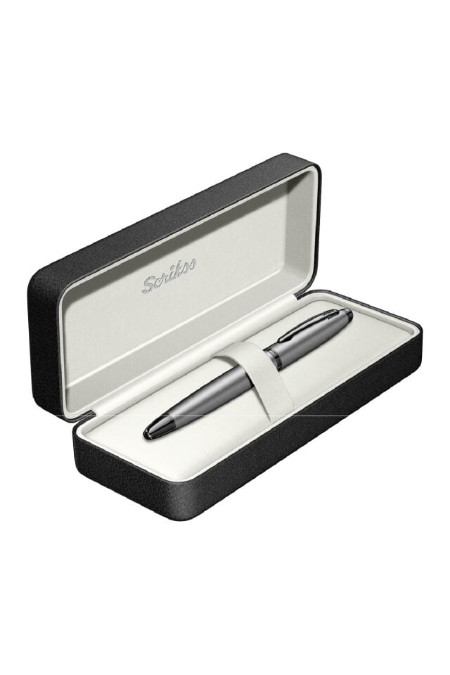 Kişiye Özel Scrikss Knight 88 Roller Kalem - İsim ve Logo Baskılı Metal Kalem Mat Gri