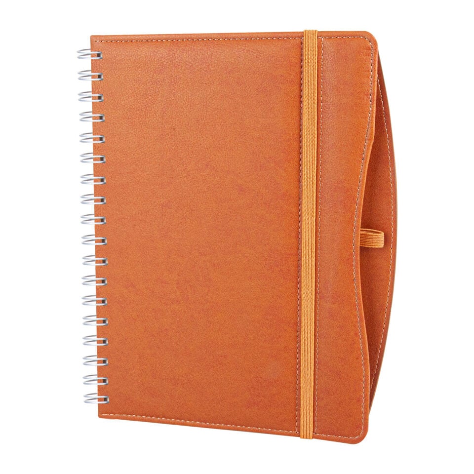 İVEDİK SİYAH SPİRALLİ TARİHLİ AJANDA Taba - 17X24 CM