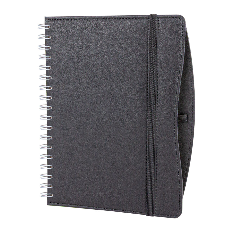 İVEDİK SİYAH SPİRALLİ TARİHLİ AJANDA Siyah - 17X24 CM