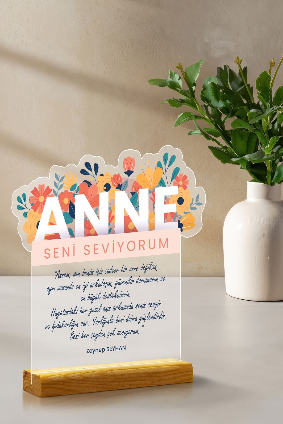 Anneler Günü Özel Hediye Pleksi Seti, Doğum Günü, Kişiselleştirilebilir Özel Pleksi Seti