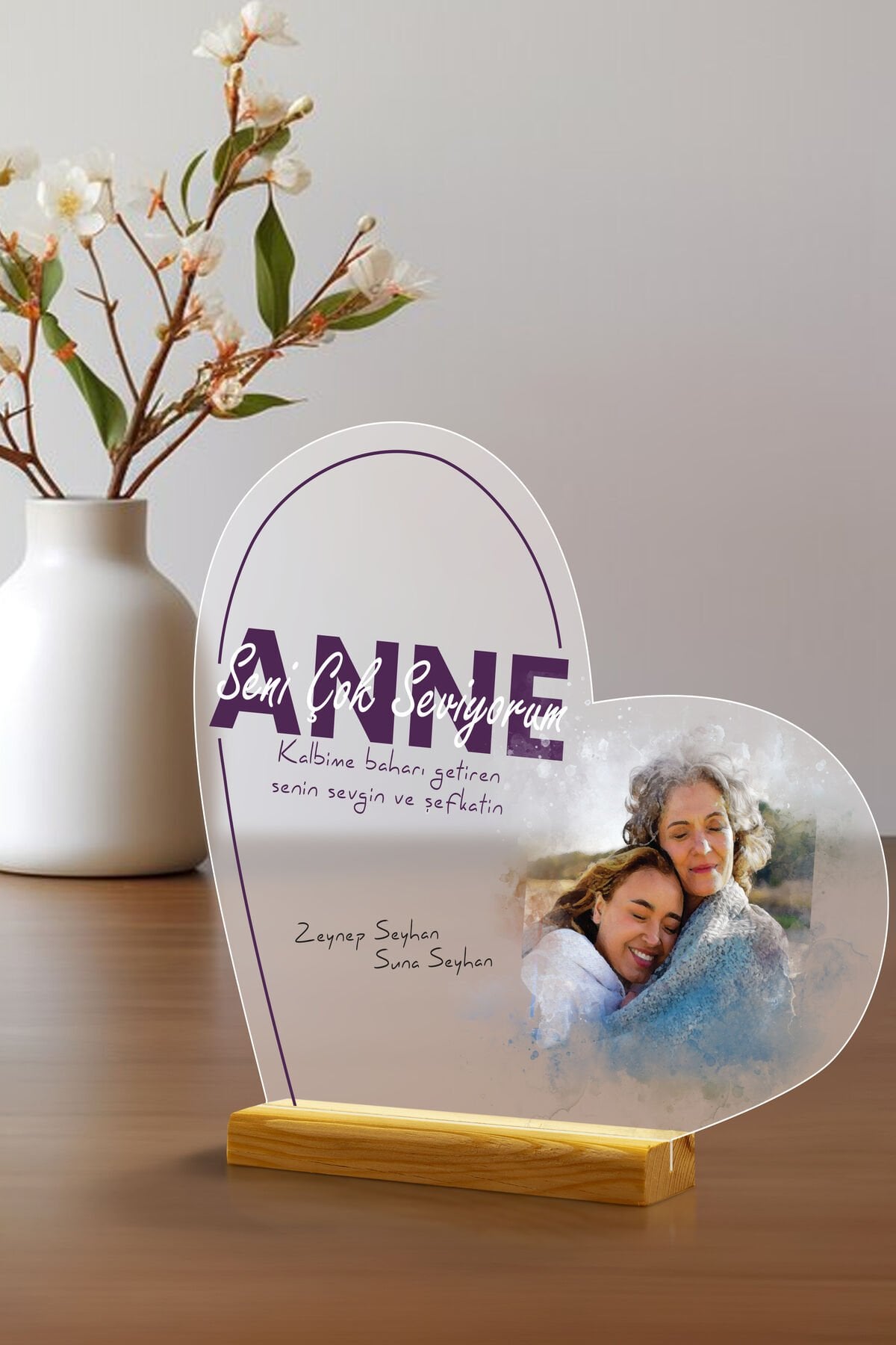 Anneler Günü Özel Hediye Pleksi Seti, Doğum Günü, Özel Gün Fotoğraflı Kişiye Özel Pleksi Seti