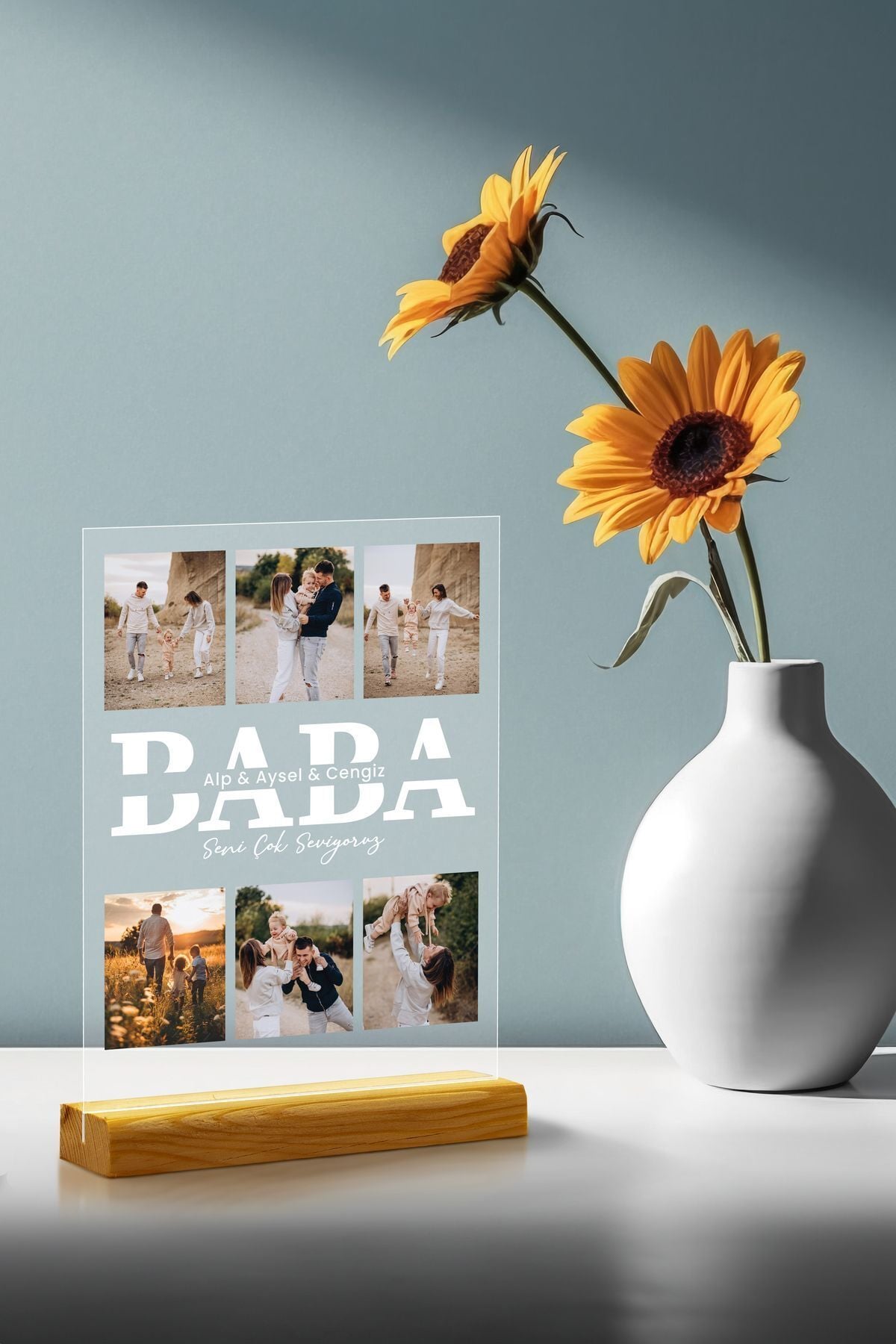 Babalar Gününe Özel Hediye Pleksi Seti, Fotoğraf Baskılı Babalar Günü Pleksi Seti