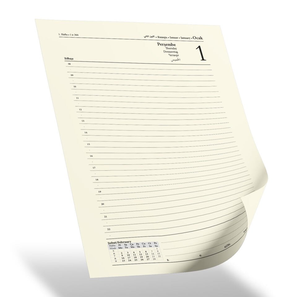 YAŞAMKENT TARİHLİ AJANDA Kırmızı - 17X24 CM