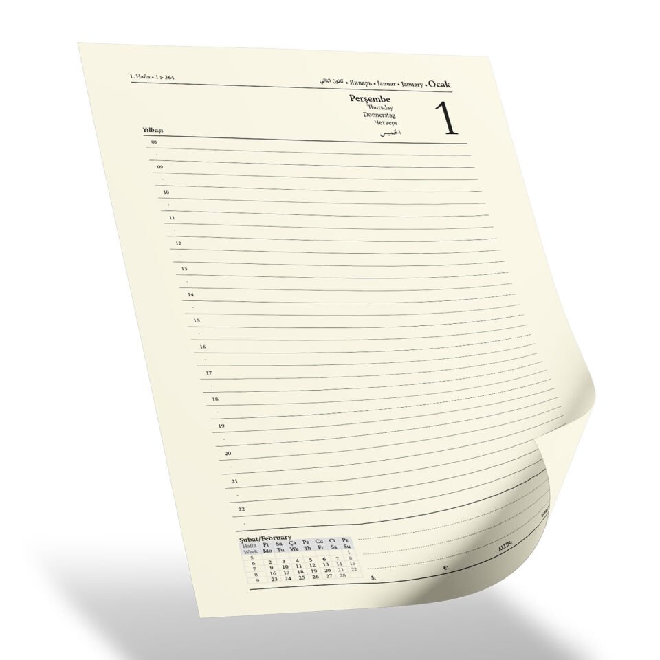 YAŞAMKENT TARİHLİ AJANDA Kırmızı - 17X24 CM