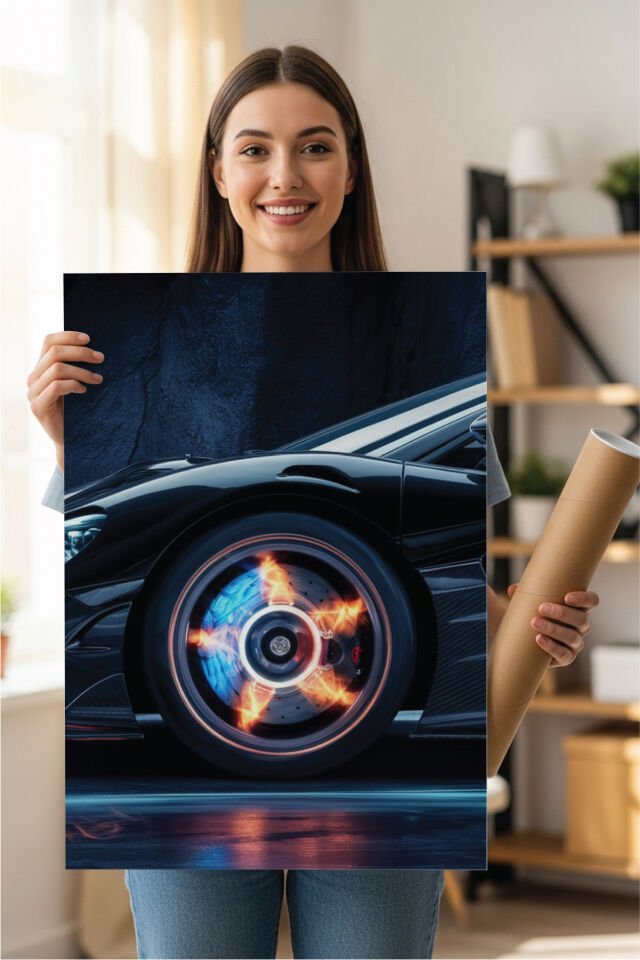 Spor Otomobil Poster Modelleri - Performans Seri 6 70x100 cm - Model 1 - 250 gr